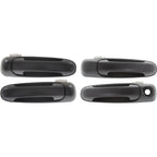 Exterior Door Handle Set For 2002-09 Dodge Ram 1500 Smooth Black Front and Rear