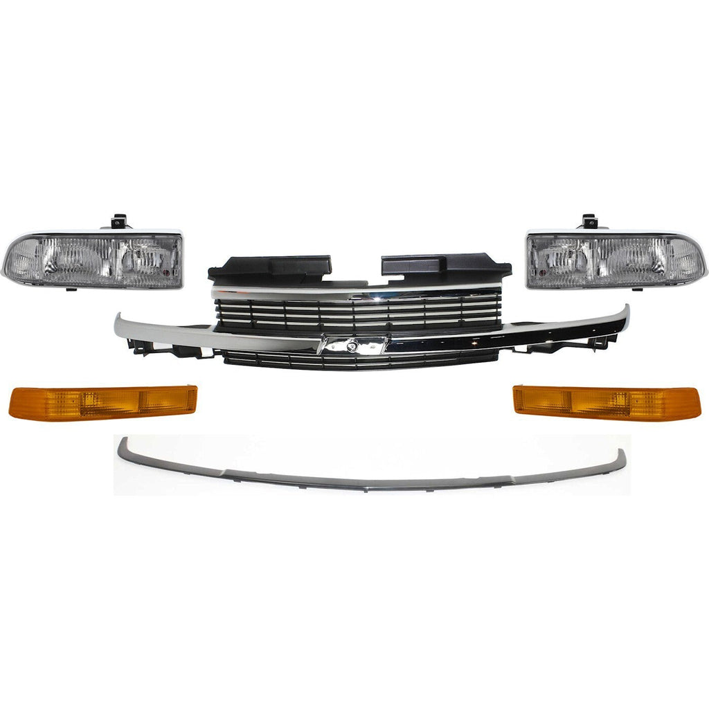 Grille Grill for Chevy S10 Pickup Chevrolet S-10 Blazer 1998-2002
