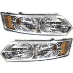Headlight Set For 2003-2007 Saturn Ion Driver and Passenger Side with Bulb Sedan