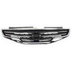 Grille Assembly For 2010-2012 Nissan Altima Sedan Chrome Shell with Black Insert