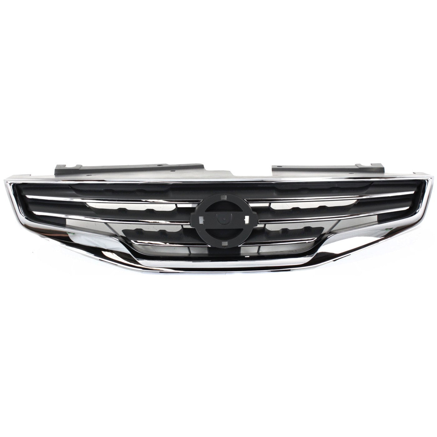 Grille Assembly For 2010-2012 Nissan Altima Sedan Chrome Shell with Black Insert