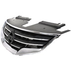 Grille Assembly For 2010-2012 Nissan Altima Sedan Chrome Shell with Black Insert
