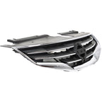 Grille Assembly For 2010-2012 Nissan Altima Sedan Chrome Shell with Black Insert