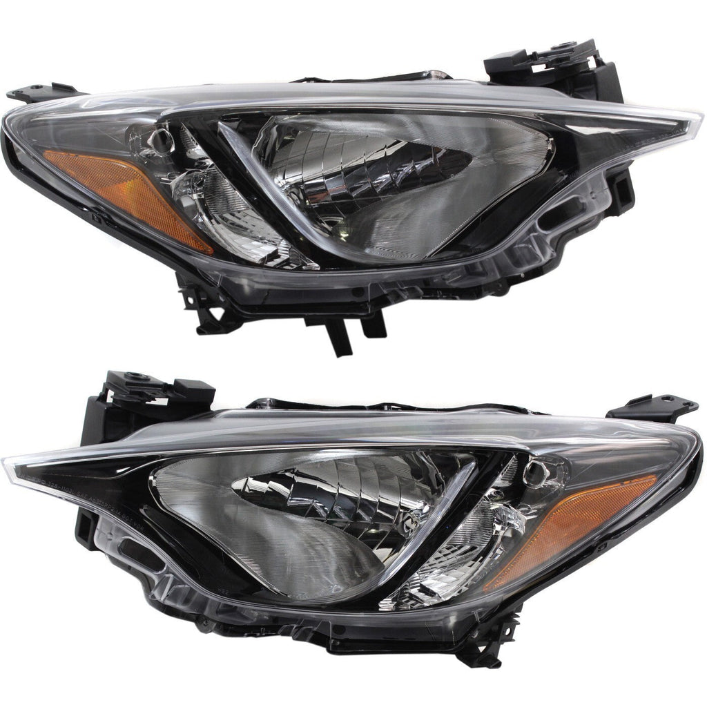 Halogen Headlight Set For 2016 Scion iA Left & Right Chrome Interior