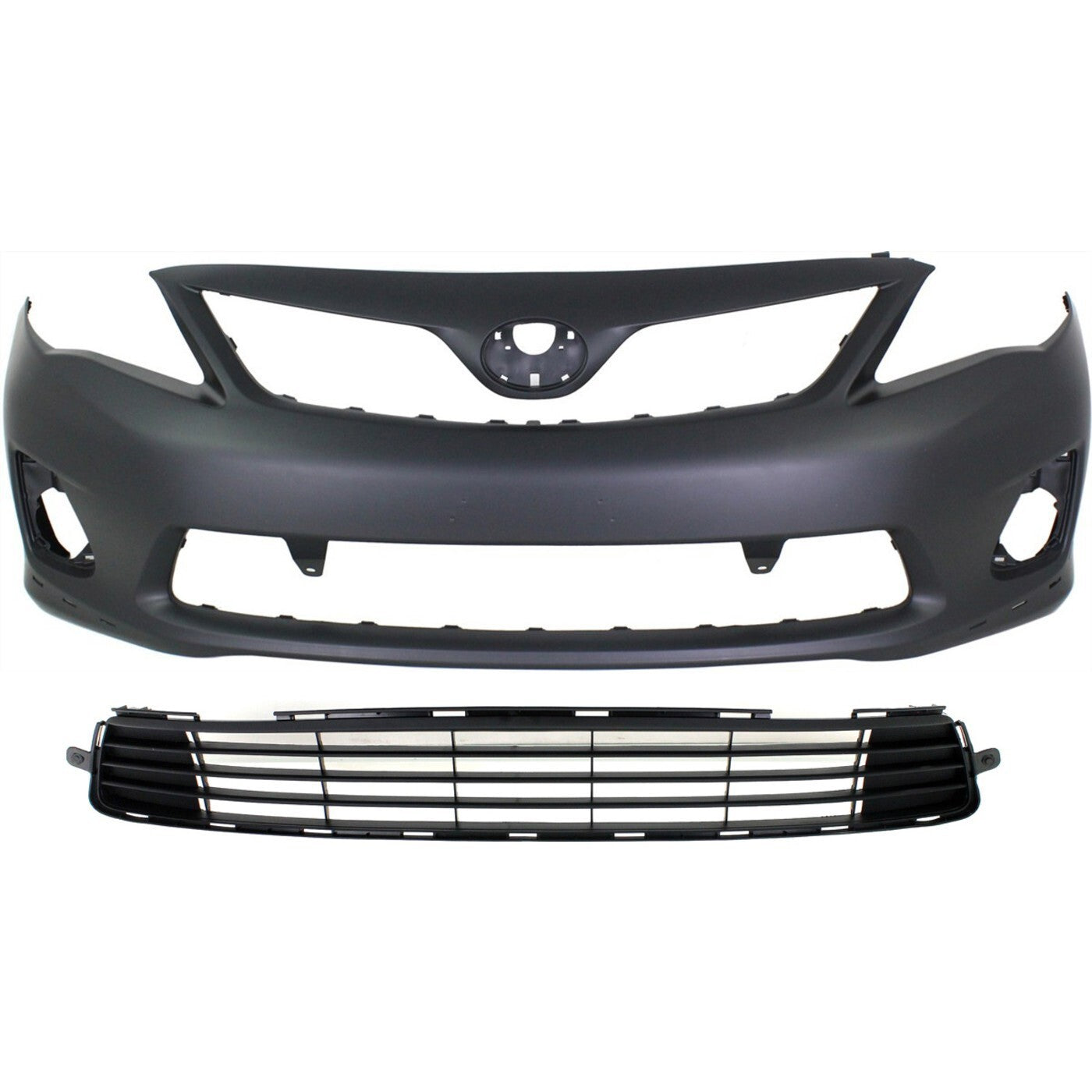 Bumper Cover Fascia Front for Toyota Corolla 2011-2013
