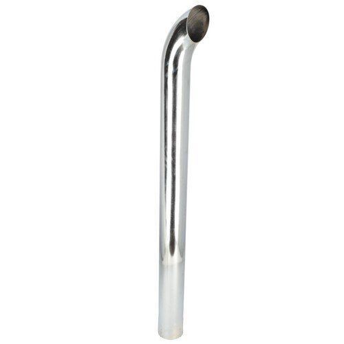 Exhaust Stack Pipe   4" x 48" Curved Chrome