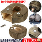 T4 Titanium Turbo Blanket Heat Shield Barrier Turbocharger Cover Wrap Fiber