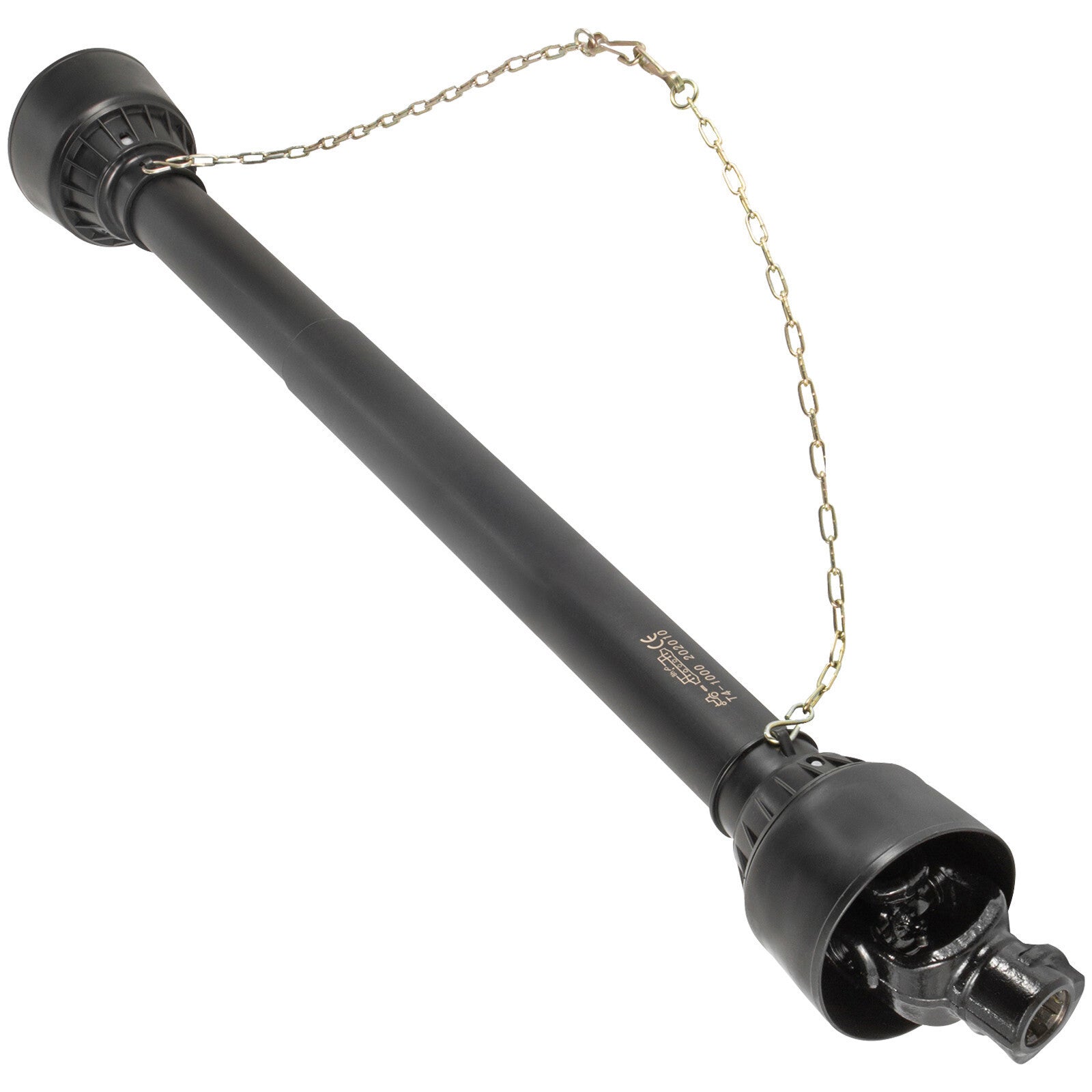 PTO Shaft PTO Driveshaft for Tractor 1-3/8" Spline/Round Ends 39-55" Black