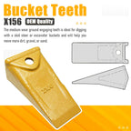 X156 X156S Dirt Teeth Bucket Teeth/Tooth with P156 Roll Pins 5 Pack