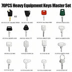 70 Master Keys Set Heavy Equipment Ignition Keys Fits Many Models HOT