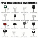 70 Master Keys Set Heavy Equipment Ignition Keys Fits Many Models HOT