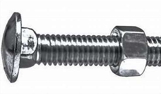 Quantity (5) 7/16" x 1-1/2" Grade 5 Carriage Bolt & Nuts Haybine Guard Bolts