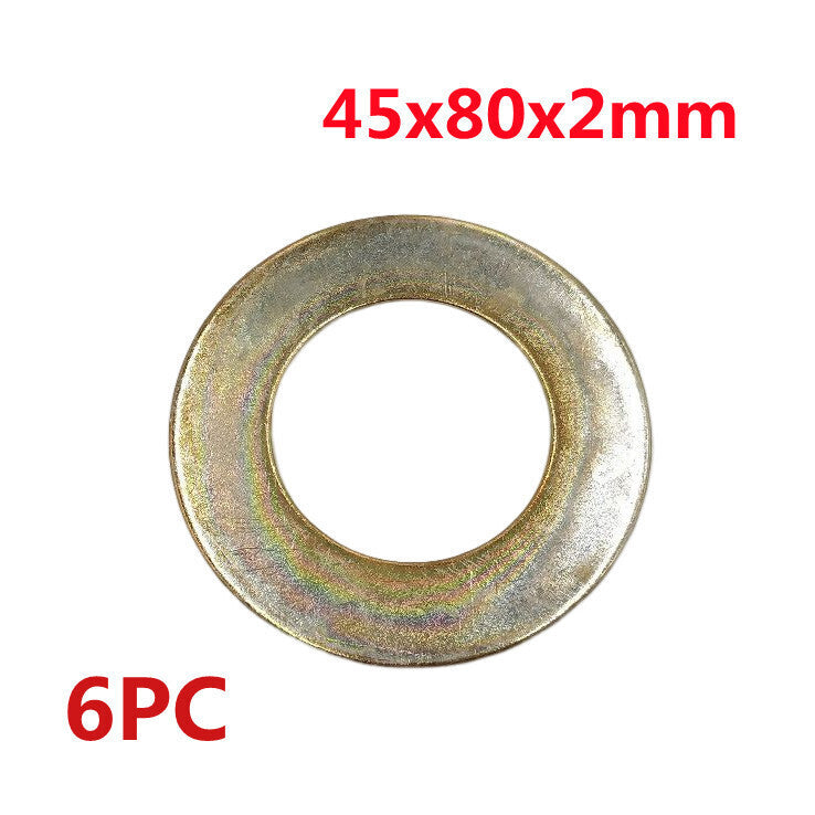 6pc 45mm x80mm x2mm Bucket Pin Shim Iron Excavator Skid Steer