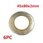 6pc 45mm x80mm x2mm Bucket Pin Shim Iron Excavator Skid Steer