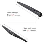 Rear Windshield Wiper Arm Set - Back Windshield Wiper Arm Blade Set for 3728