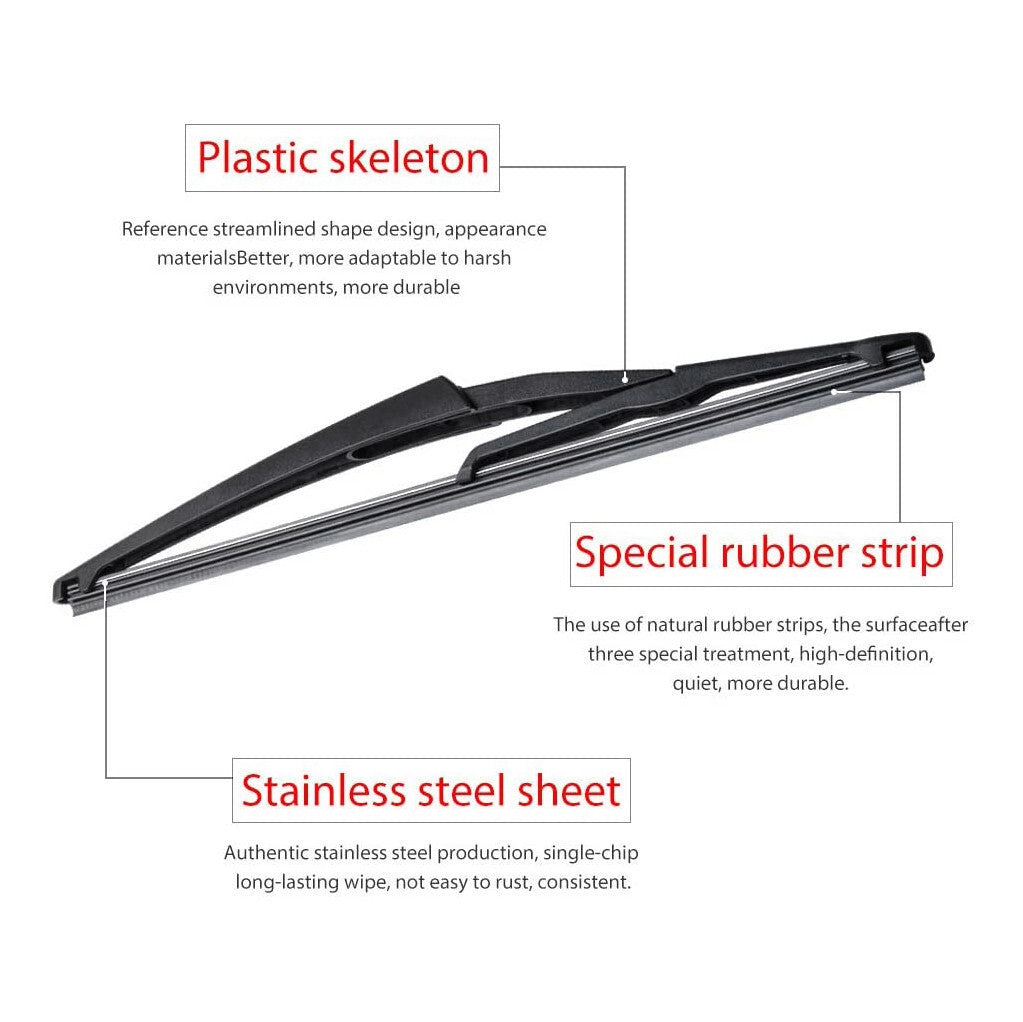 Rear Windshield Wiper Arm Set - Back Windshield Wiper Arm Blade Set for 3728
