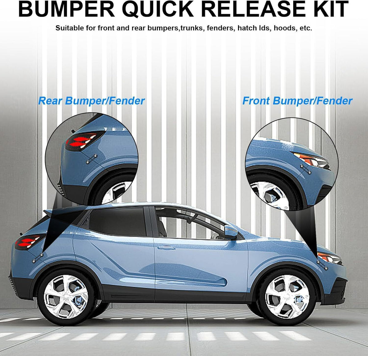 8-Piece Push-Button Quick-Release Bumper Fastener Kit