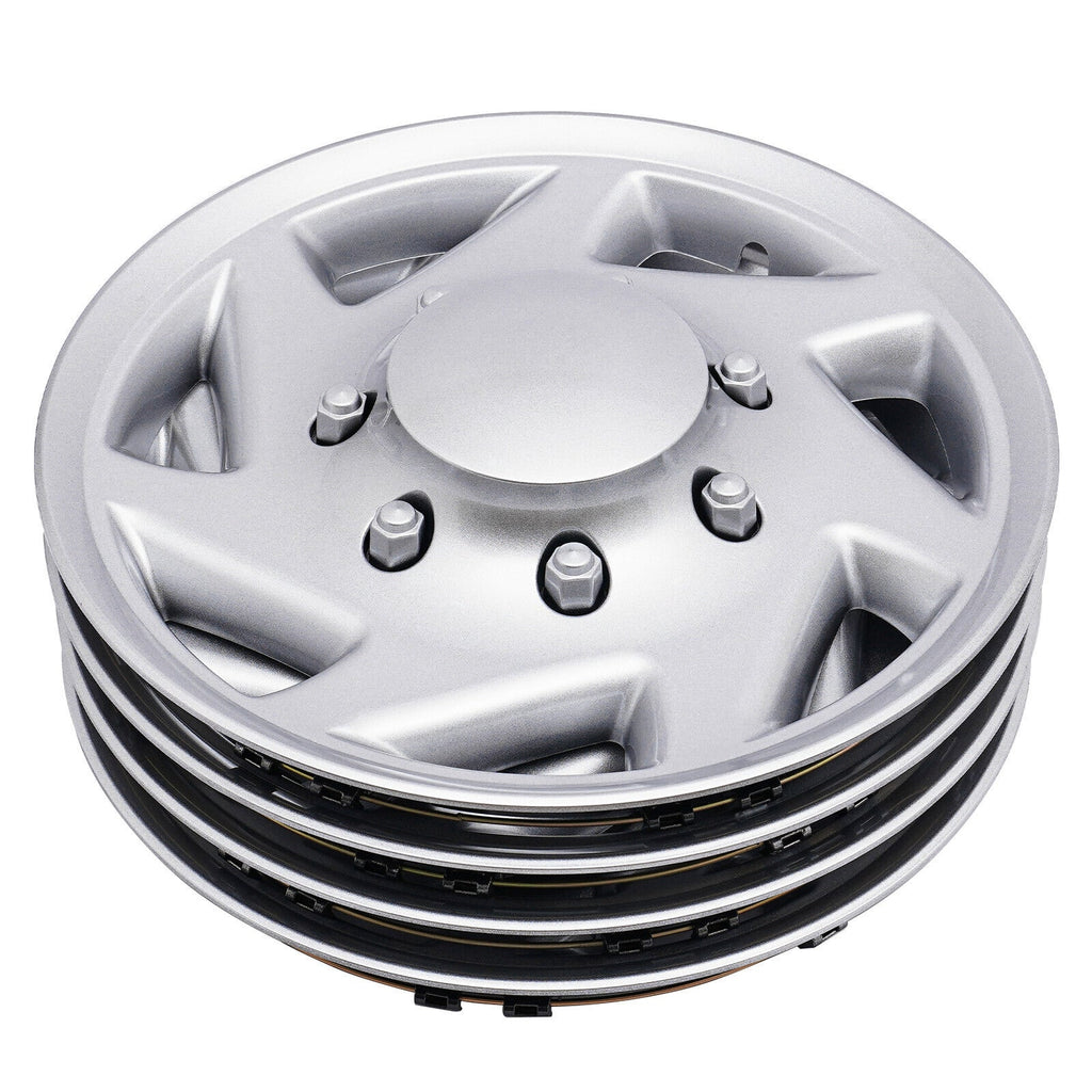 Set of 4 Silver 16-Inch Hubcaps for Ford E-250 E-350 E-450