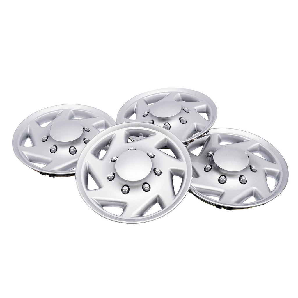 4 NEW For 99-18 Ford Econoline E250 E350 E450 Hubcap Silver Van Full Wheel Cover