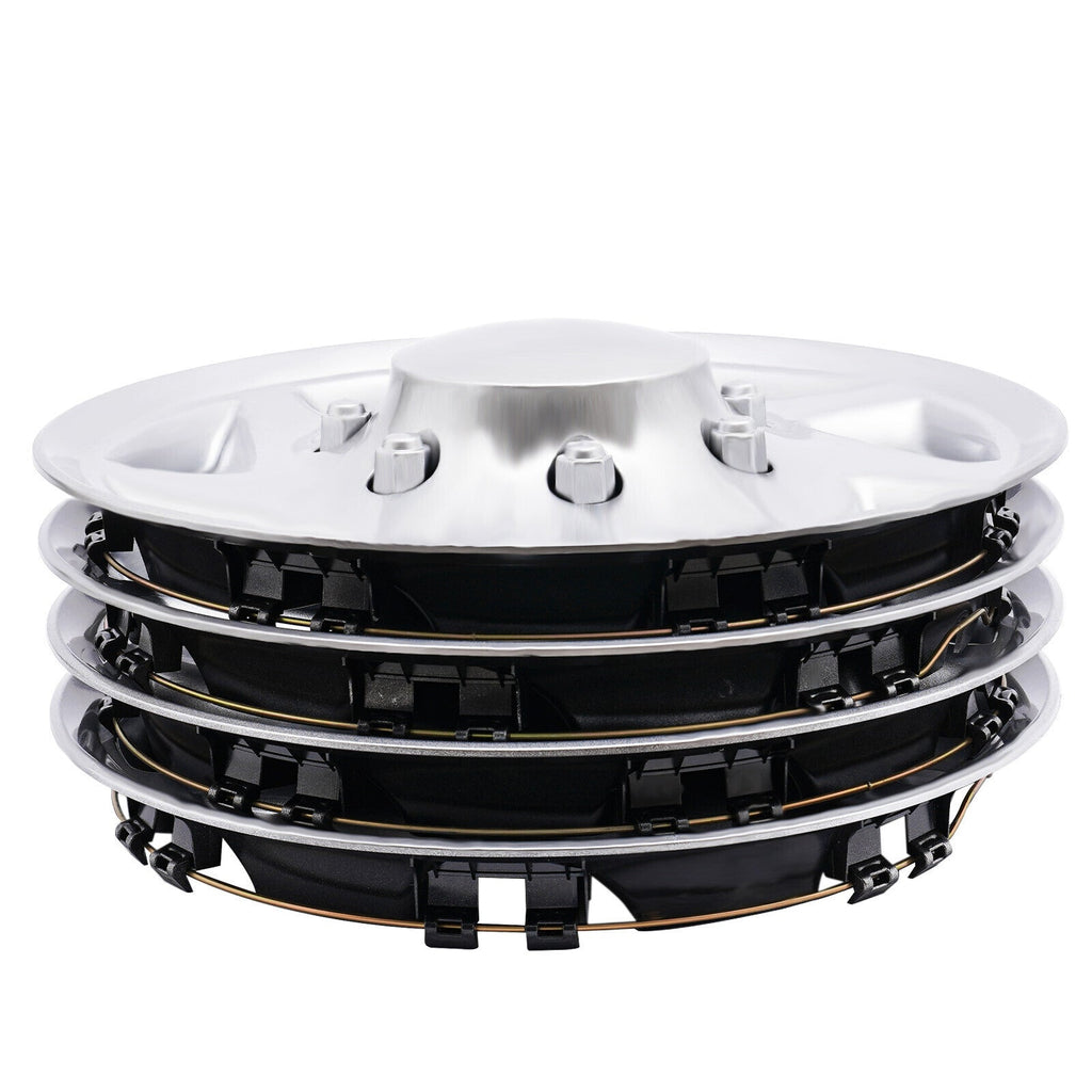 4 NEW For 99-18 Ford Econoline E250 E350 E450 Hubcap Silver Van Full Wheel Cover