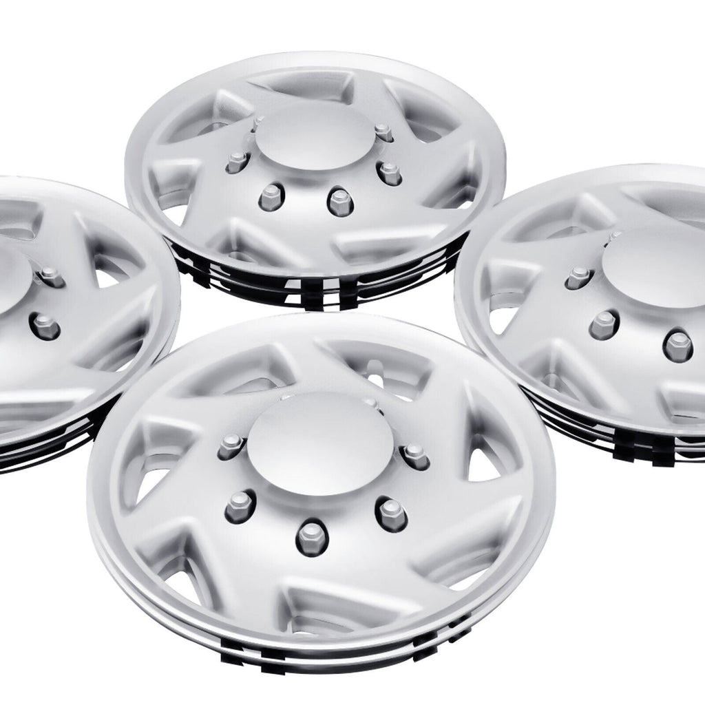 4 NEW For 99-18 Ford Econoline E250 E350 E450 Hubcap Silver Van Full Wheel Cover