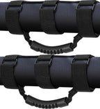 2 Pack Grab Handle Set Compatible with Jeep Wrangler TJ YJ JK, Easy-to-Fit Black