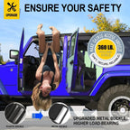 2 Pack Grab Handle Set Compatible with Jeep Wrangler TJ YJ JK, Easy-to-Fit Black