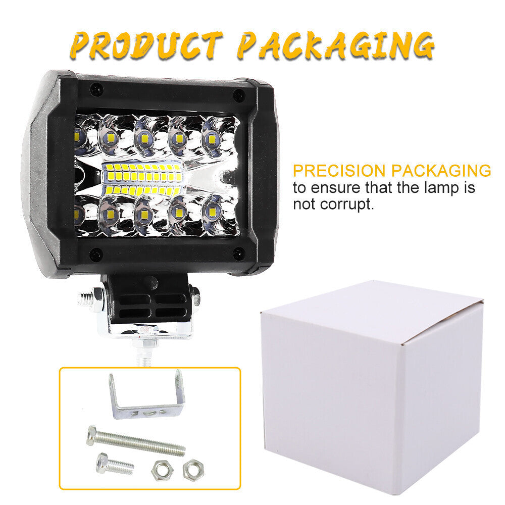 12V 4inch 60W LED Work Light Headlights fit John Deere Case New Holland Tractor