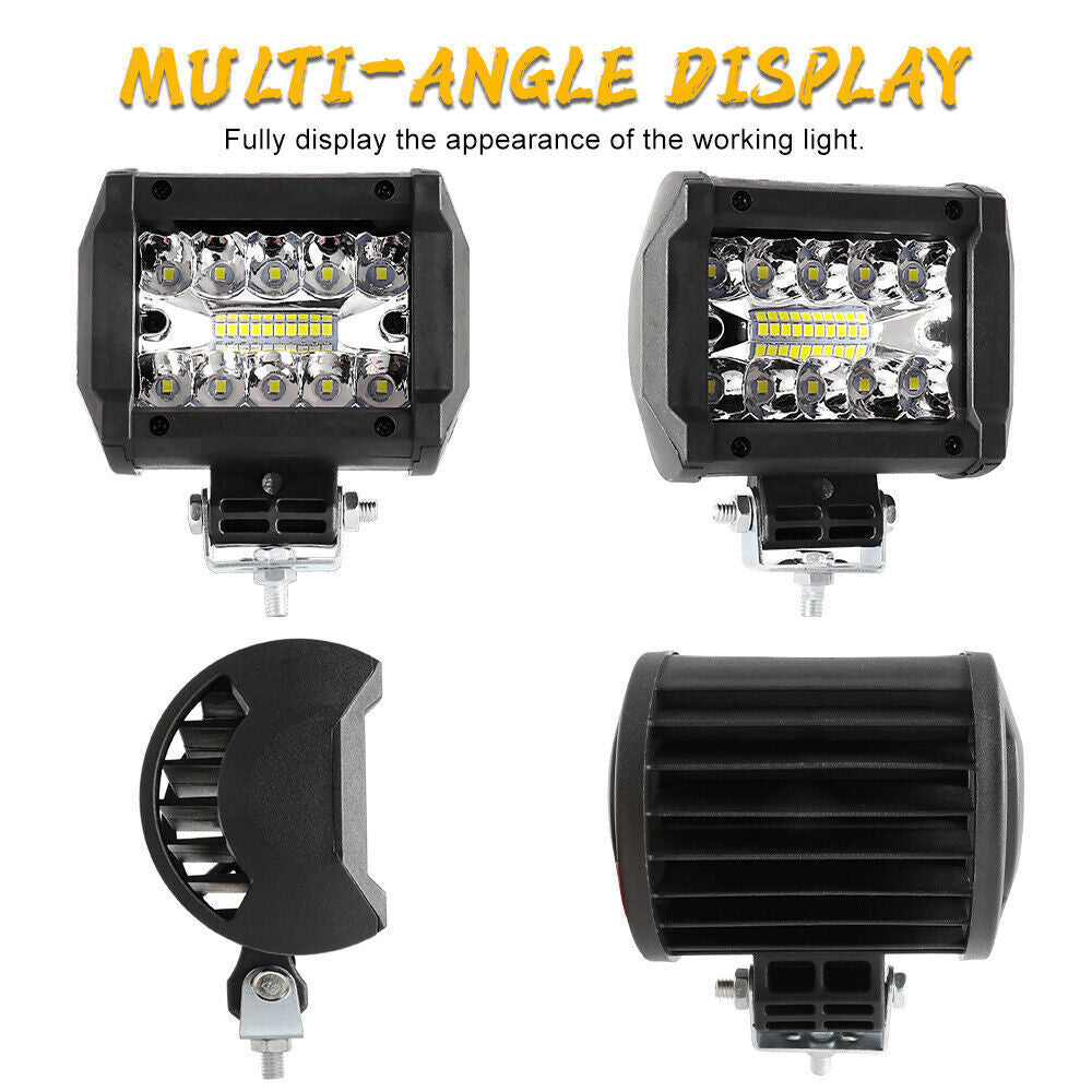 12V 4inch 60W LED Work Light Headlights fit John Deere Case New Holland Tractor