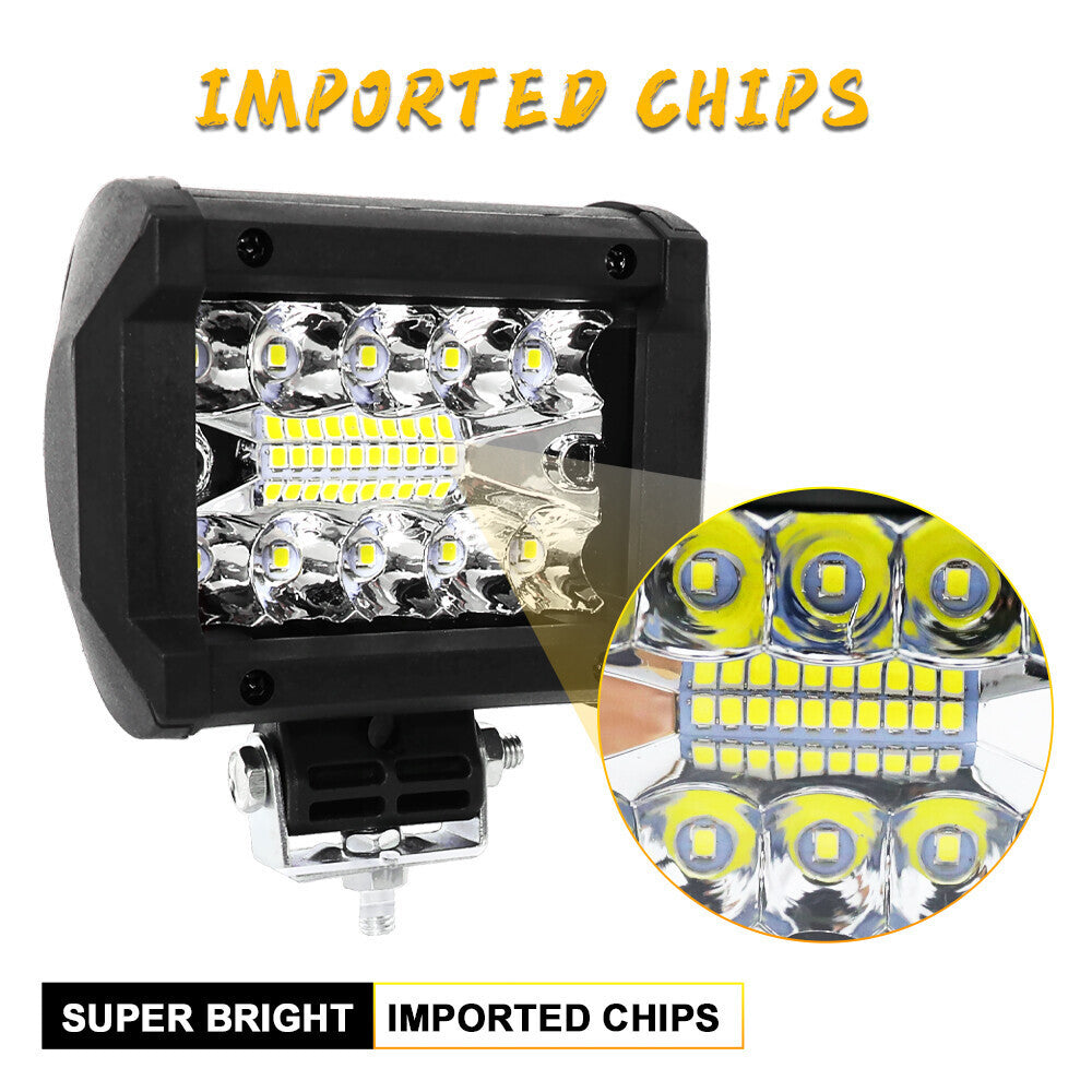 12V 4inch 60W LED Work Light Headlights fit John Deere Case New Holland Tractor