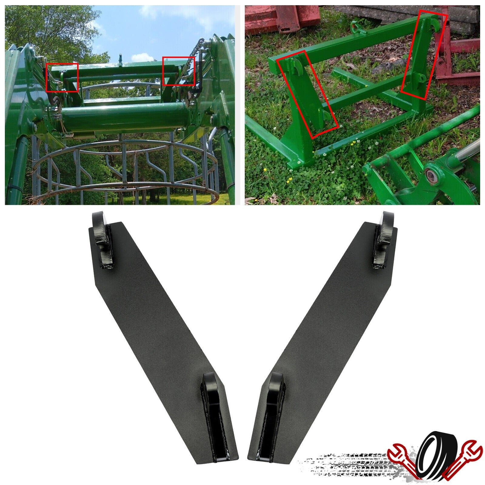 Attachment Weld ON Mounting Brackets Part For Global Quicke Euro Style Tractor