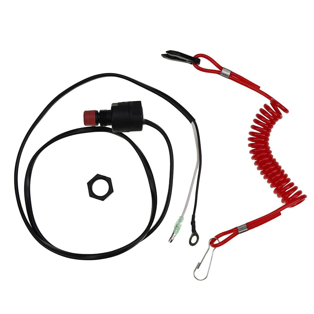 Kill Stop Switch Safety Lanyard 6E9-82575-09 for Yamaha Outboard 15HP 25HP 30HP