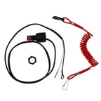 Kill Stop Switch Safety Lanyard 6E9-82575-09 for Yamaha Outboard 15HP 25HP 30HP