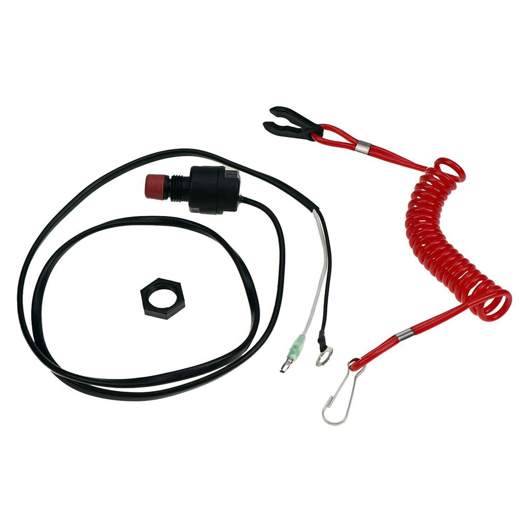 Kill Stop Switch Safety Lanyard 6E9-82575-09 for Yamaha Outboard 15HP 25HP 30HP