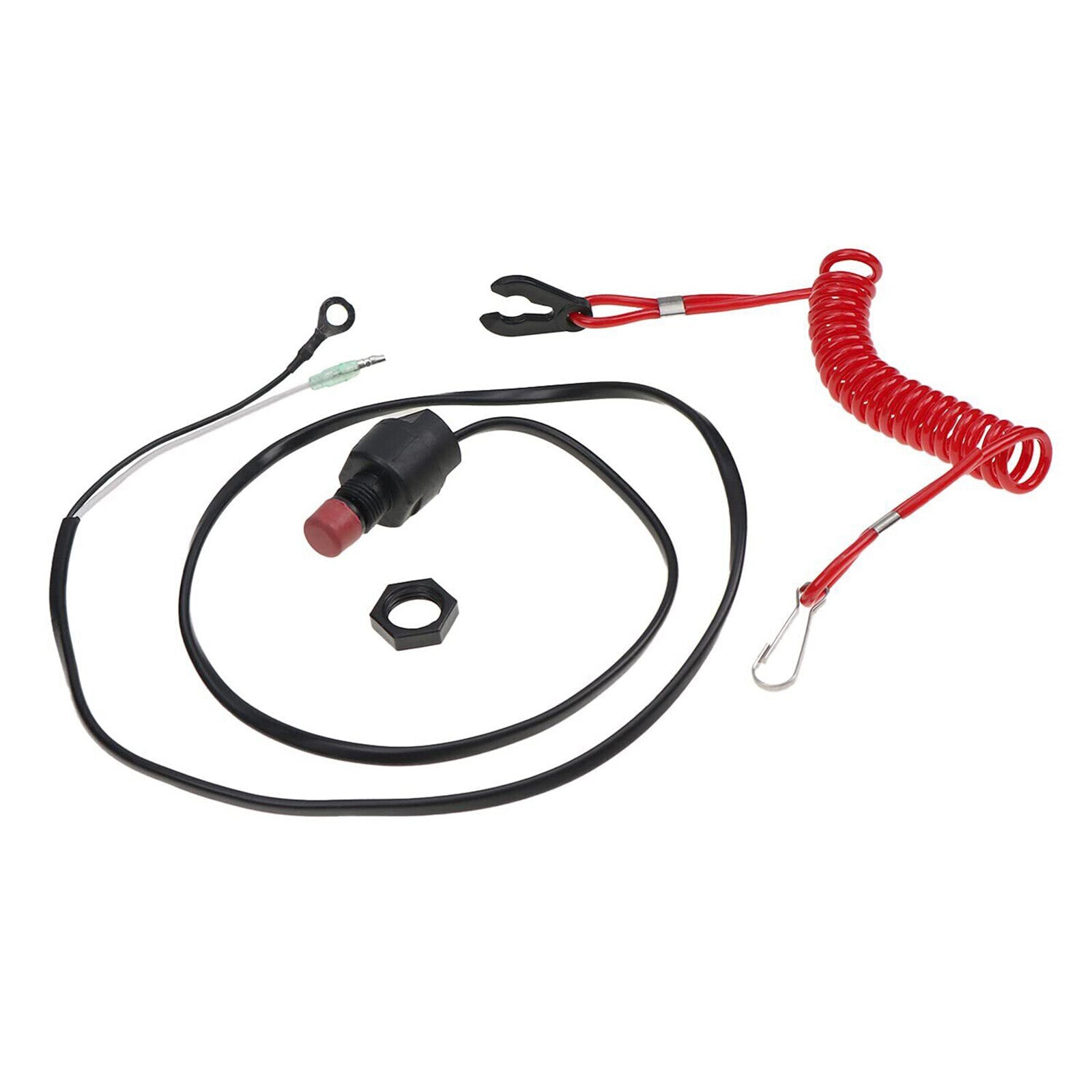 Kill Stop Switch Safety Lanyard 6E9-82575-09 for Yamaha Outboard 15HP 25HP 30HP