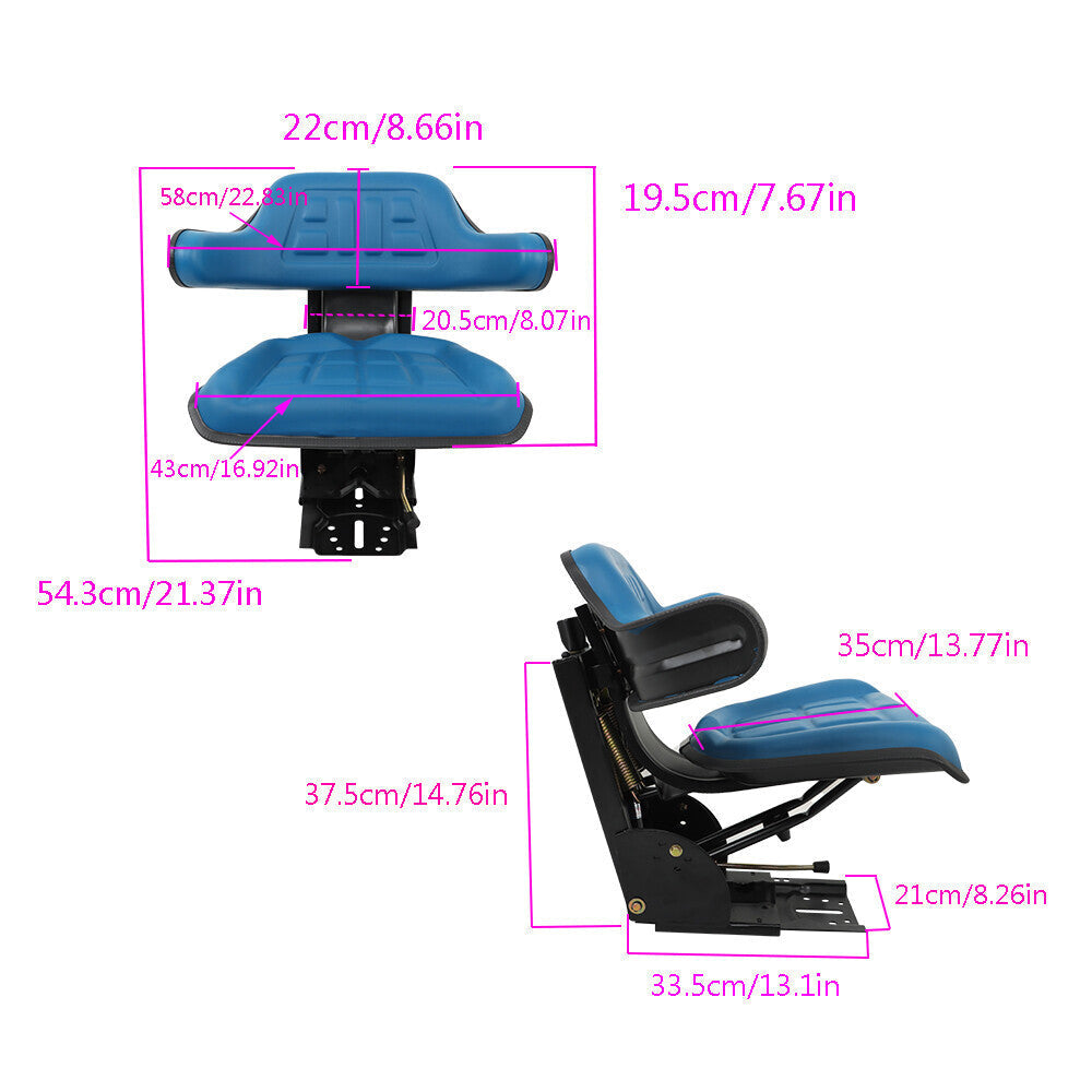 Universal Tractor Suspension Seat Blue For Ford Holland 4000 4100 4110 4600 5600