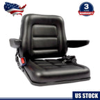 Tractor Forklift Seat Excavator Universal Adjustable Backrest Armrest Safty Belt