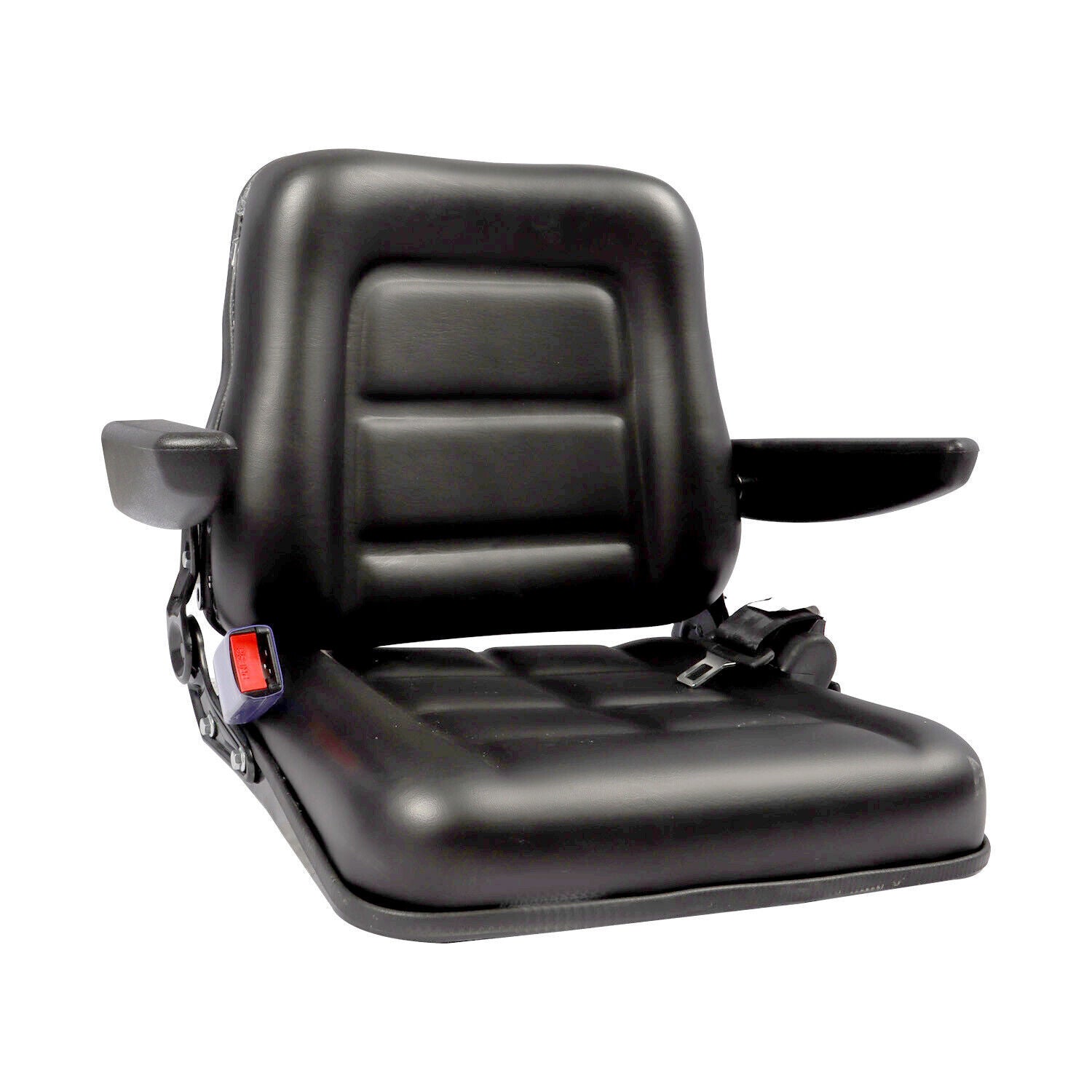Tractor Forklift Seat Excavator Universal Adjustable Backrest Armrest Safty Belt
