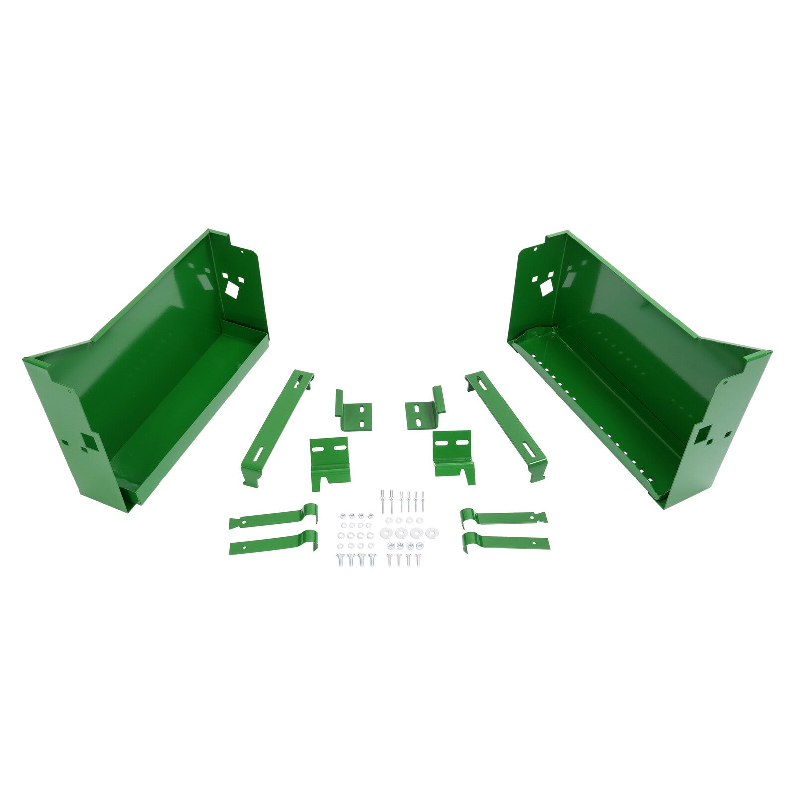 LH+RH Powder Coated Battery Box w/ Bracket For John Deere  4010 4020 4320 4520
