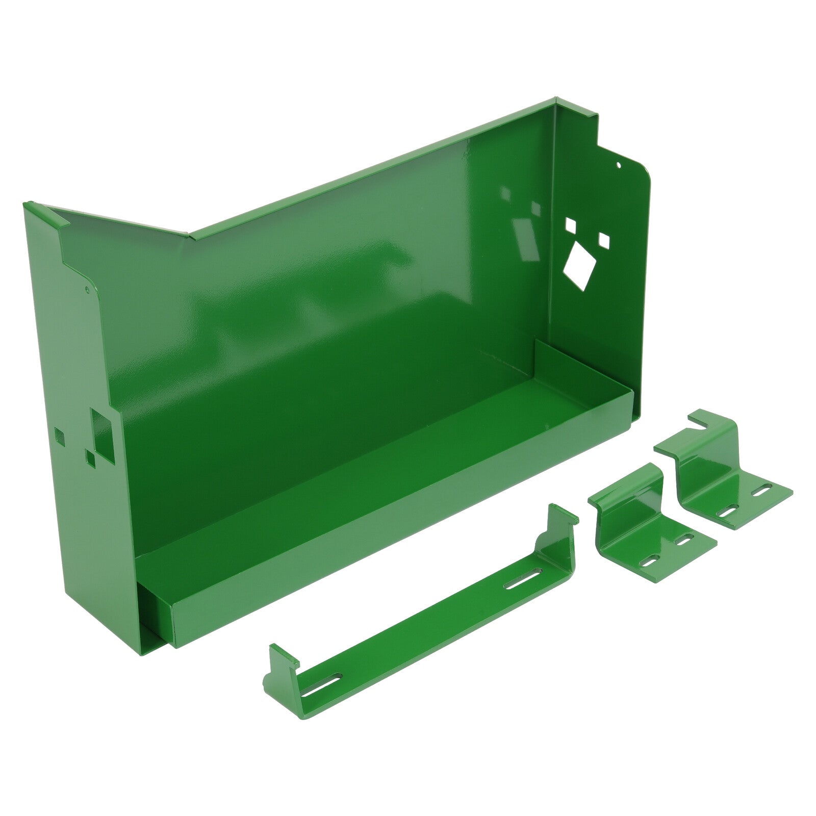 LH+RH Powder Coated Battery Box w/ Bracket For John Deere  4010 4020 4320 4520