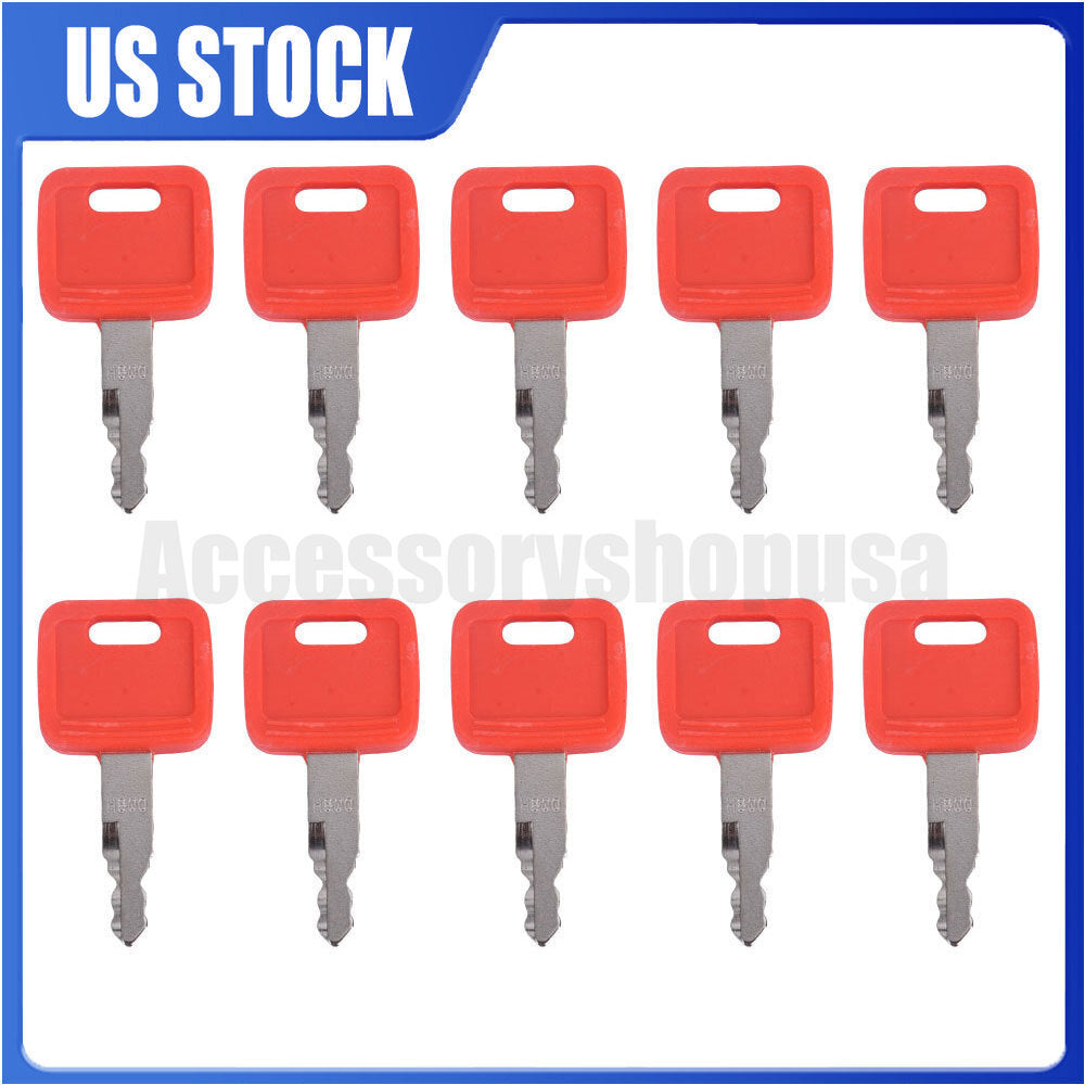 10Pack Ignition Key Fits For Hitachi John Deere Zex Excavator Heavy Equipment