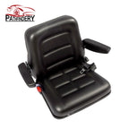 Universal Tractor Seat For Forklift Excavator Skid Loader w/ Armrest+ Safty Belt