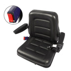 Universal Tractor Seat For Forklift Excavator Skid Loader w/ Armrest+ Safty Belt
