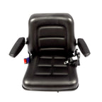 Universal Tractor Seat For Forklift Excavator Skid Loader w/ Armrest+ Safty Belt
