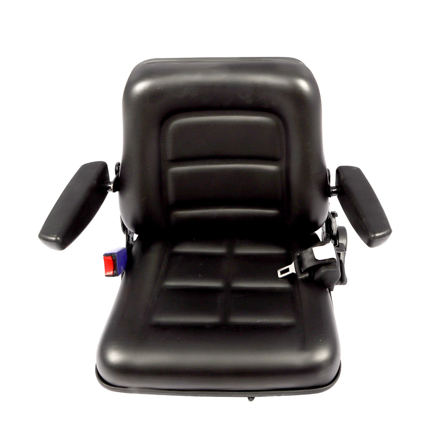 Universal Tractor Seat For Forklift Excavator Skid Loader w/ Armrest+ Safty Belt