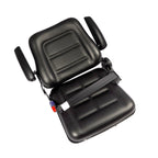 Universal Tractor Seat For Forklift Excavator Skid Loader w/ Armrest+ Safty Belt