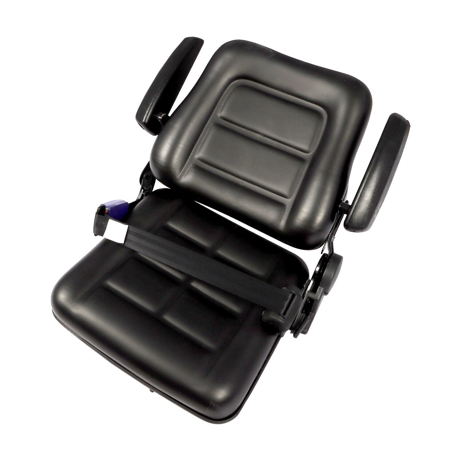 Universal Tractor Seat For Forklift Excavator Skid Loader w/ Armrest+ Safty Belt