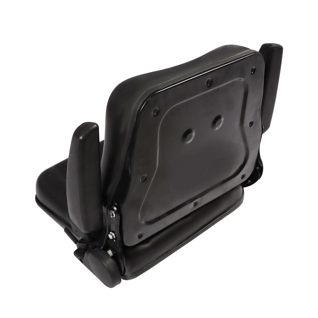 Universal Tractor Seat For Forklift Excavator Skid Loader w/ Armrest+ Safty Belt