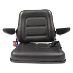 Universal Tractor Seat For Forklift Excavator Skid Loader w/ Armrest+ Safty Belt