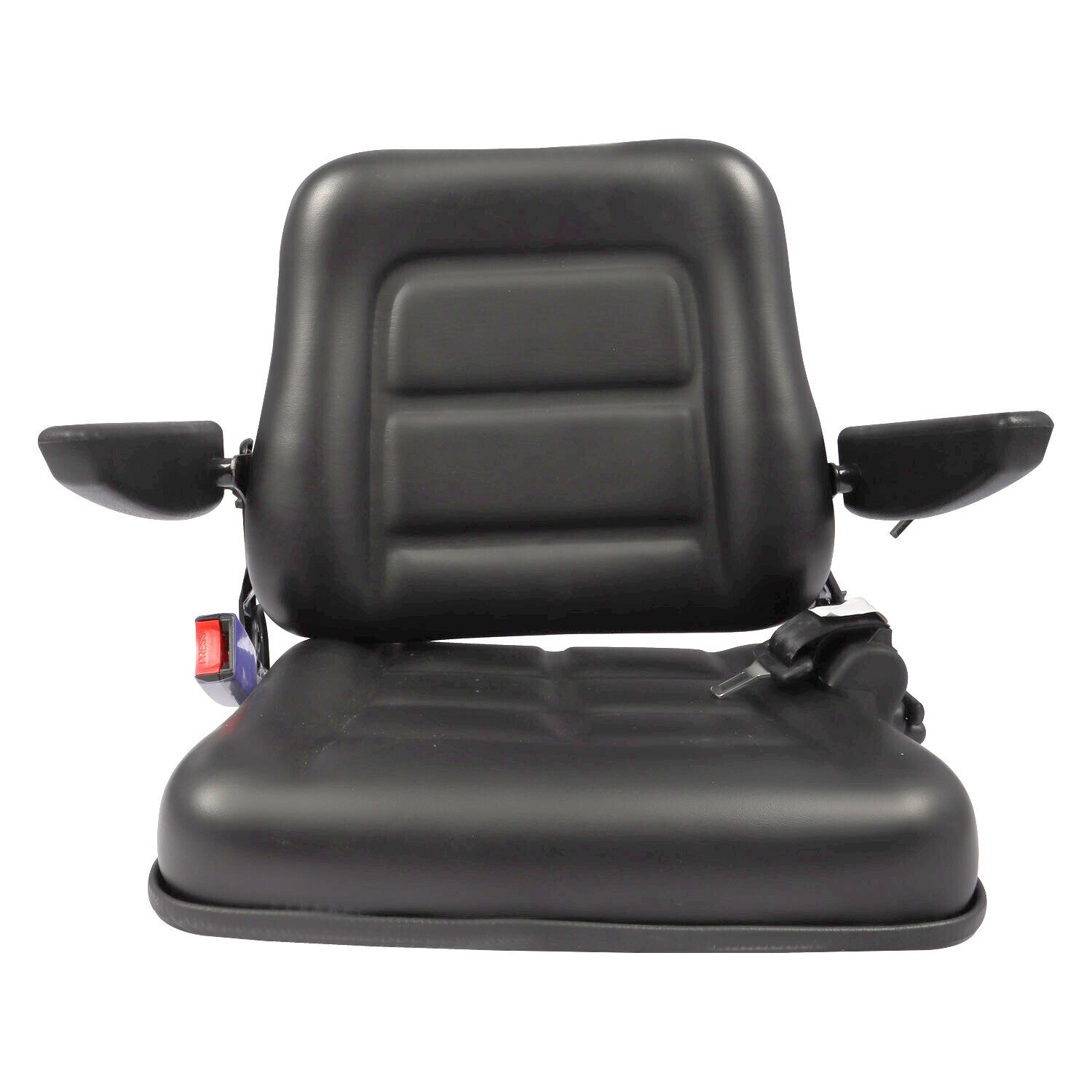 Universal Tractor Seat For Forklift Excavator Skid Loader w/ Armrest+ Safty Belt